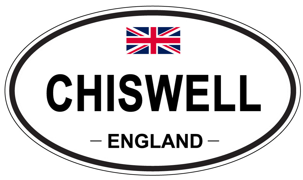 CHISWELL, ENGLAND - Oval Sticker