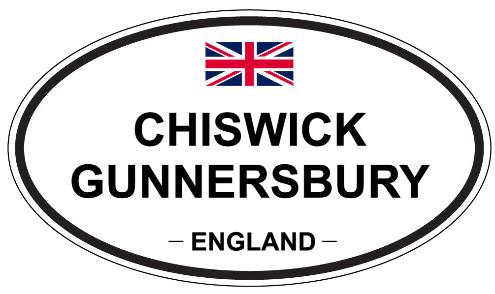 CHISWICK GUNNERSBURY, ENGLAND - Oval Sticker
