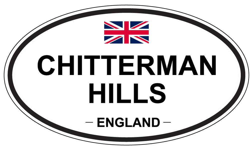 CHITTERMAN HILLS, ENGLAND - Oval Sticker