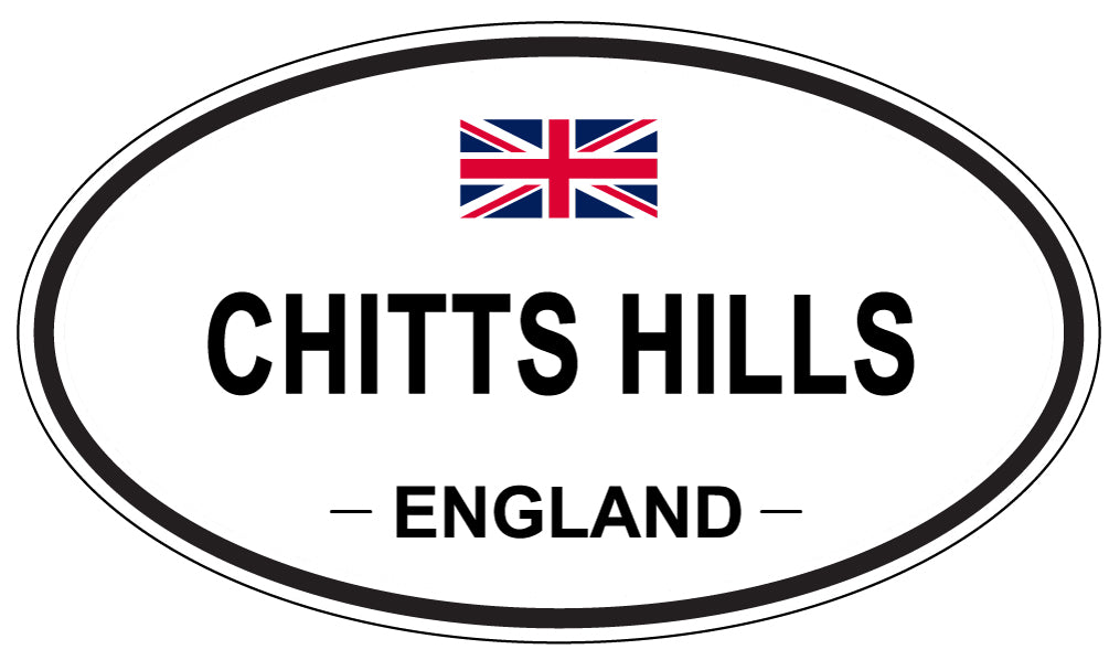 CHITTS HILLS, ENGLAND - Oval Sticker