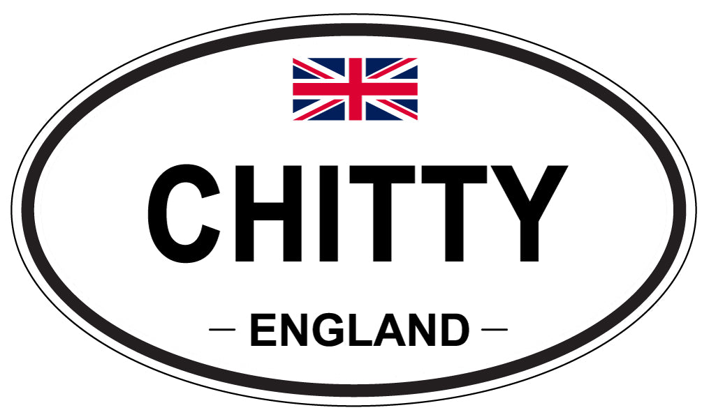 CHITTY, ENGLAND - Oval Sticker
