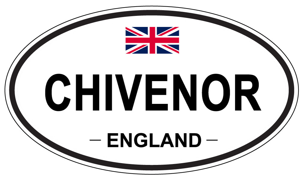 CHIVENOR, ENGLAND - Oval Sticker