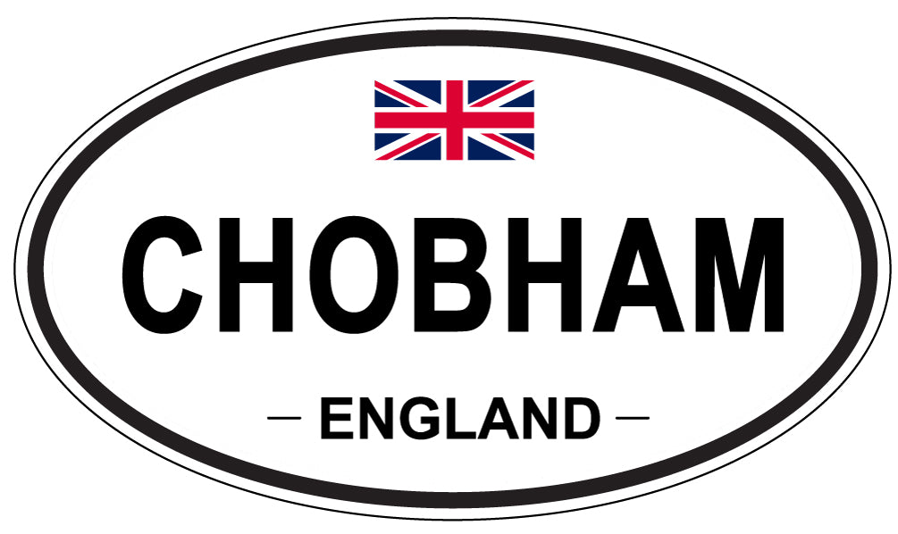 CHOBHAM, ENGLAND - Oval Sticker
