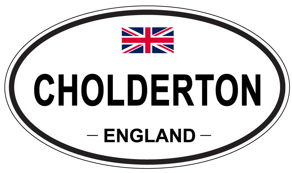 CHOLDERTON, ENGLAND - Oval Sticker