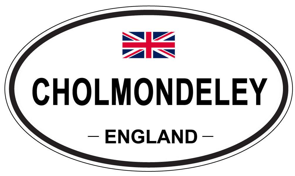 CHOLMONDELEY, ENGLAND - Oval Sticker