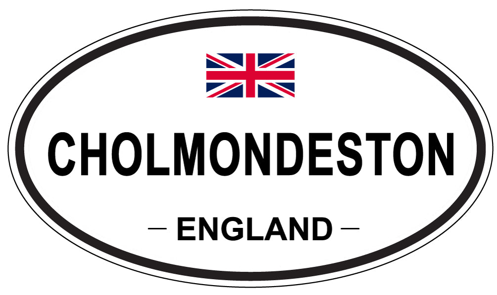 CHOLMONDESTON, ENGLAND - Oval Sticker
