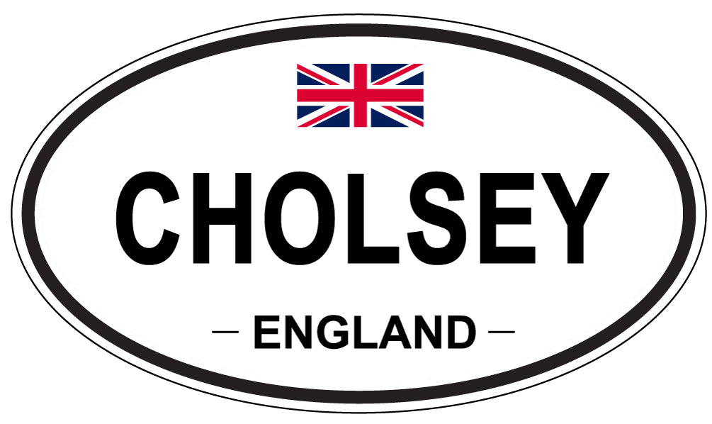 CHOLSEY, ENGLAND - Oval Sticker