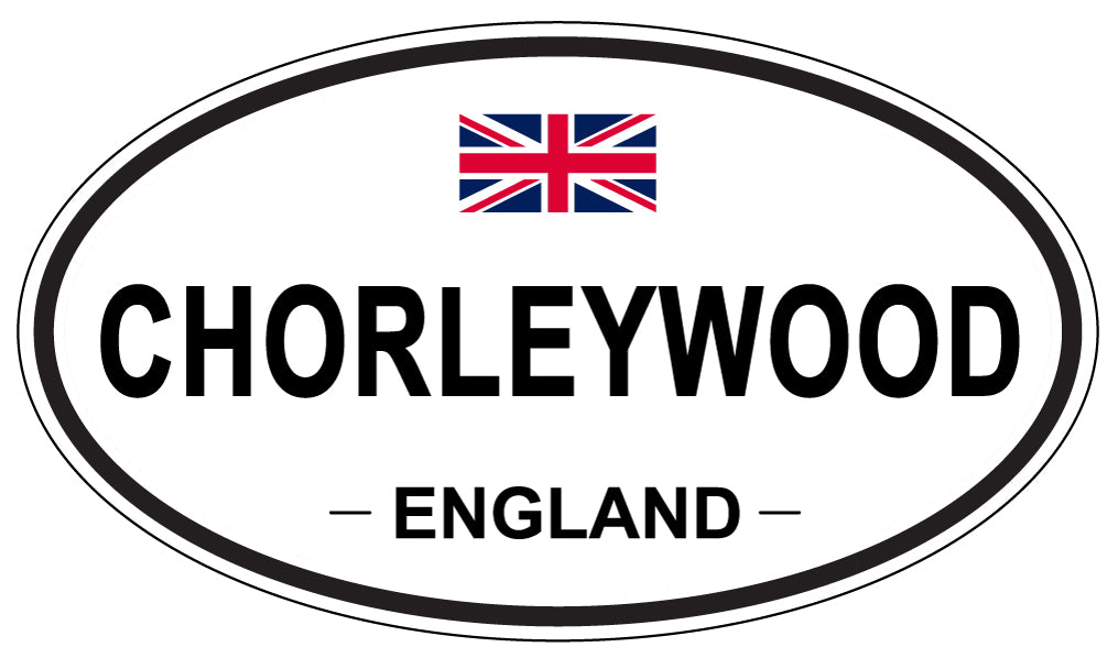CHORLEYWOOD, ENGLAND - Oval Sticker