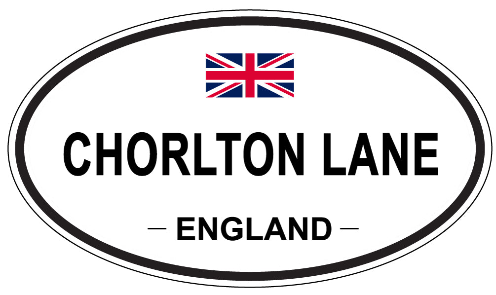 CHORLTON LANE, ENGLAND - Oval Sticker