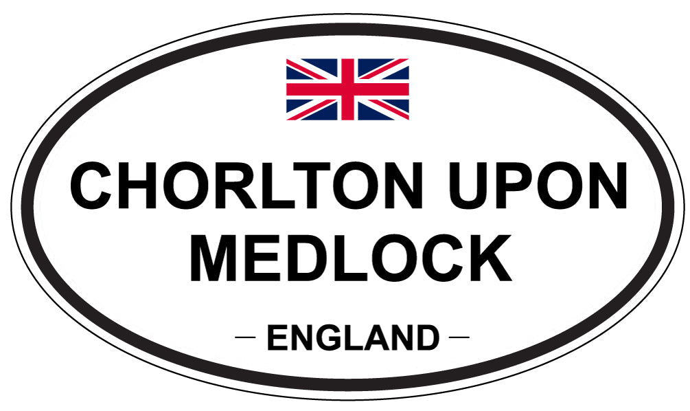 CHORLTON UPON MEDLOCK, ENGLAND - Oval Sticker