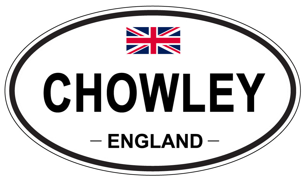 CHOWLEY, ENGLAND - Oval Sticker