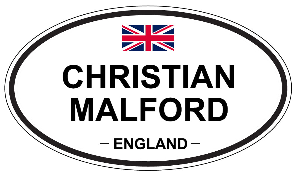 CHRISTIAN MALFORD, ENGLAND - Oval Sticker