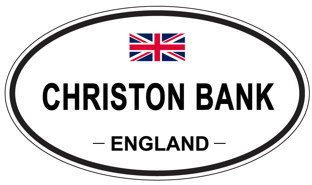 CHRISTON BANK, ENGLAND - Oval Sticker