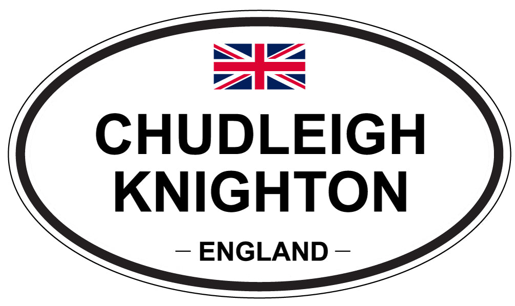 CHUDLEIGH KNIGHTON, ENGLAND - Oval Sticker