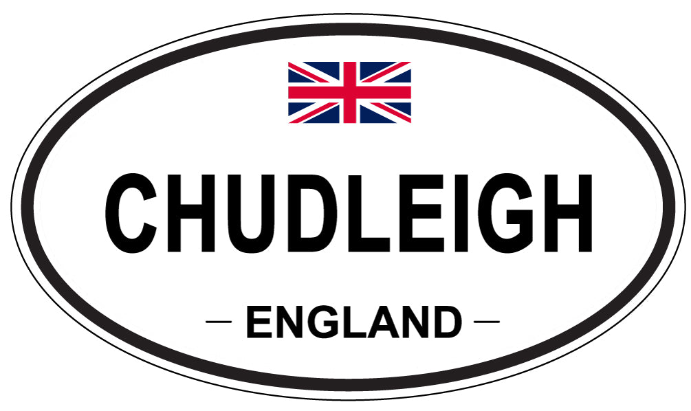 CHUDLEIGH, ENGLAND - Oval Sticker