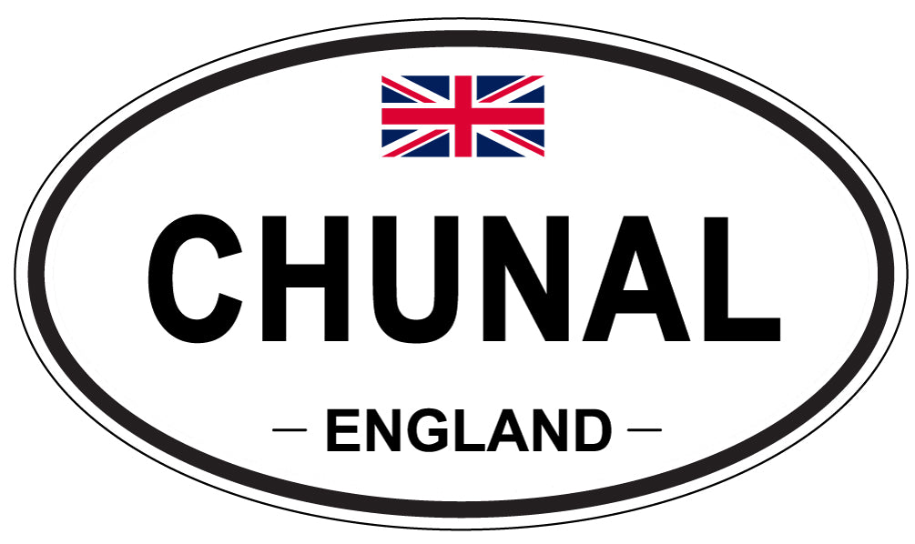 CHUNAL, ENGLAND - Oval Sticker