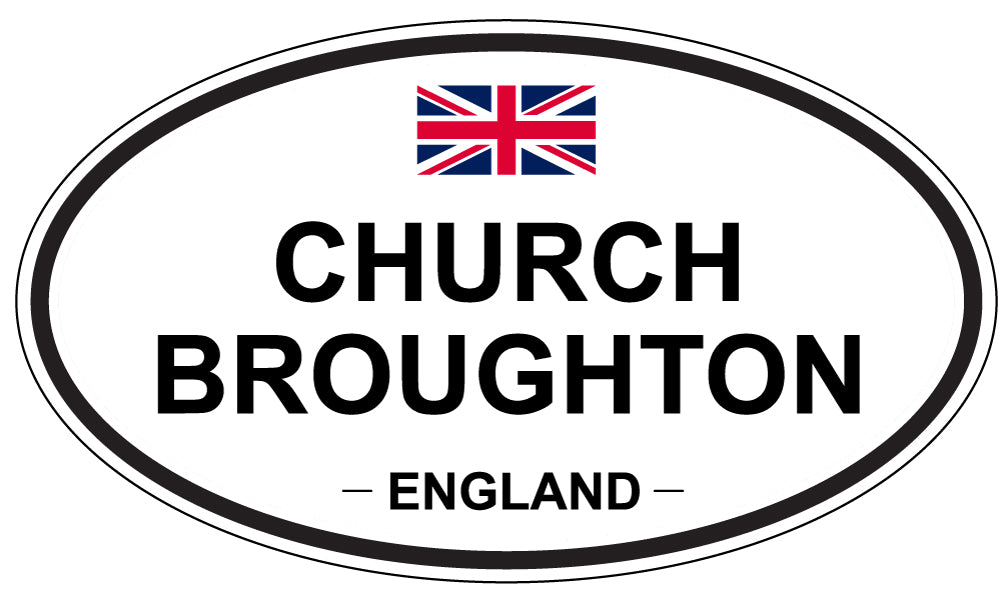 CHURCH BROUGHTON, ENGLAND - Oval Sticker
