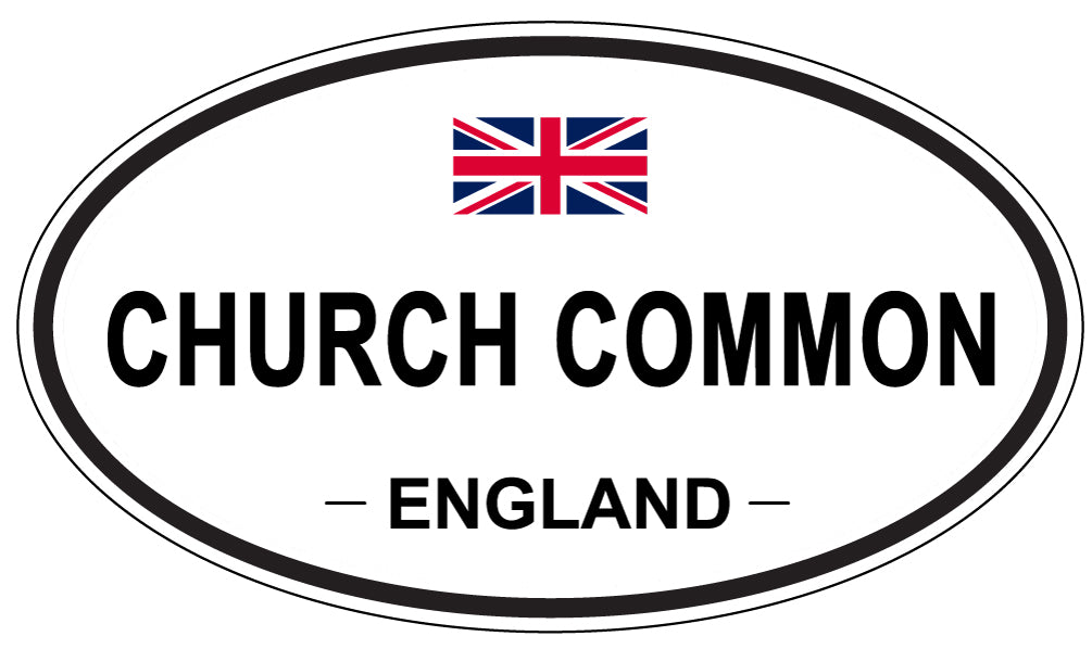 CHURCH COMMON, ENGLAND - Oval Sticker