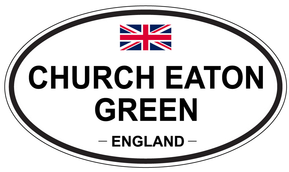 CHURCH EATON GREEN, ENGLAND - Oval Sticker
