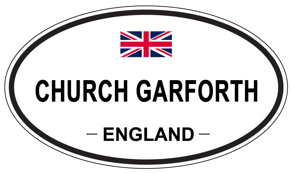 CHURCH GARFORTH, ENGLAND - Oval Sticker
