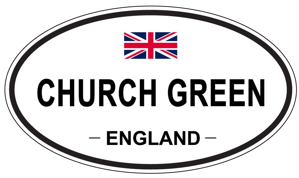 CHURCH GREEN, ENGLAND - Oval Sticker