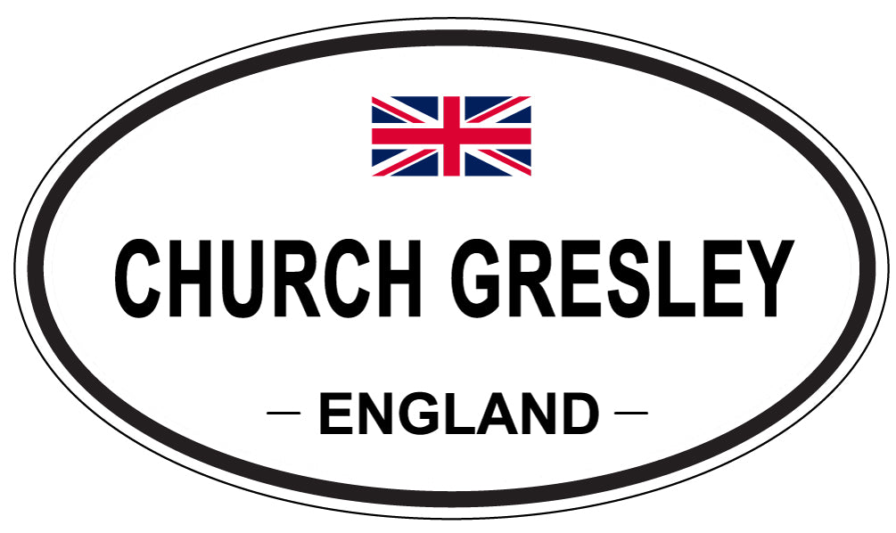CHURCH GRESLEY, ENGLAND - Oval Sticker