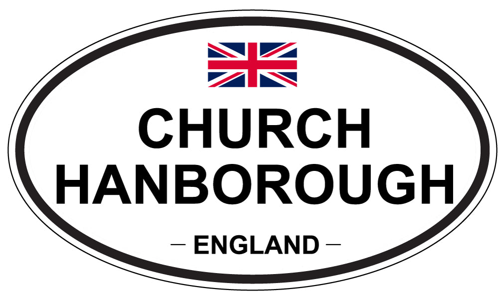 CHURCH HANBOROUGH, ENGLAND - Oval Sticker