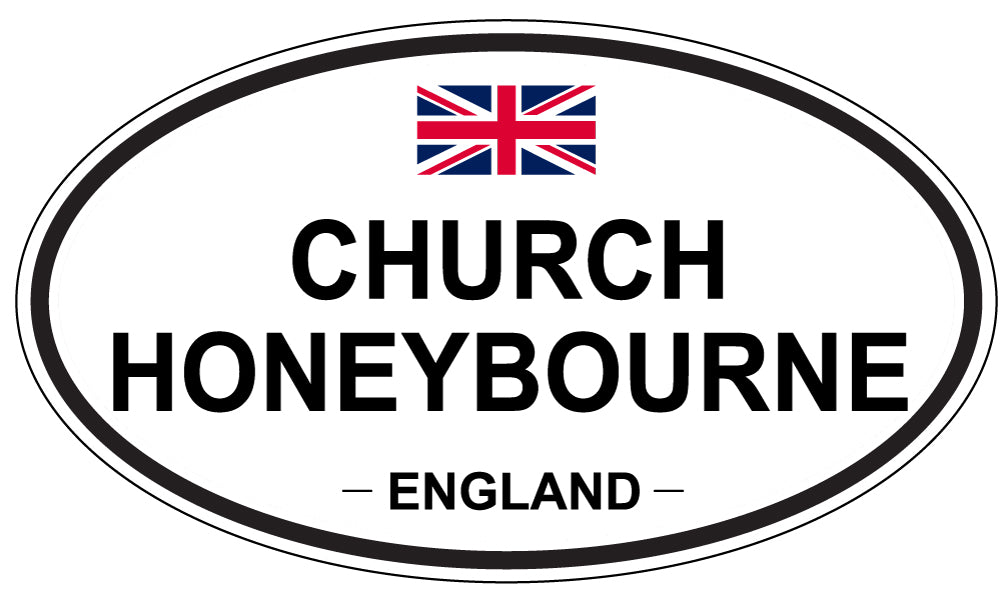 CHURCH HONEYBOURNE, ENGLAND - Oval Sticker