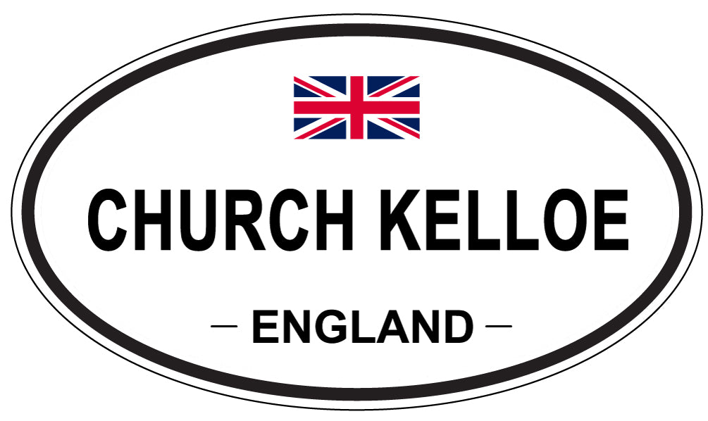 CHURCH KELLOE, ENGLAND - Oval Sticker