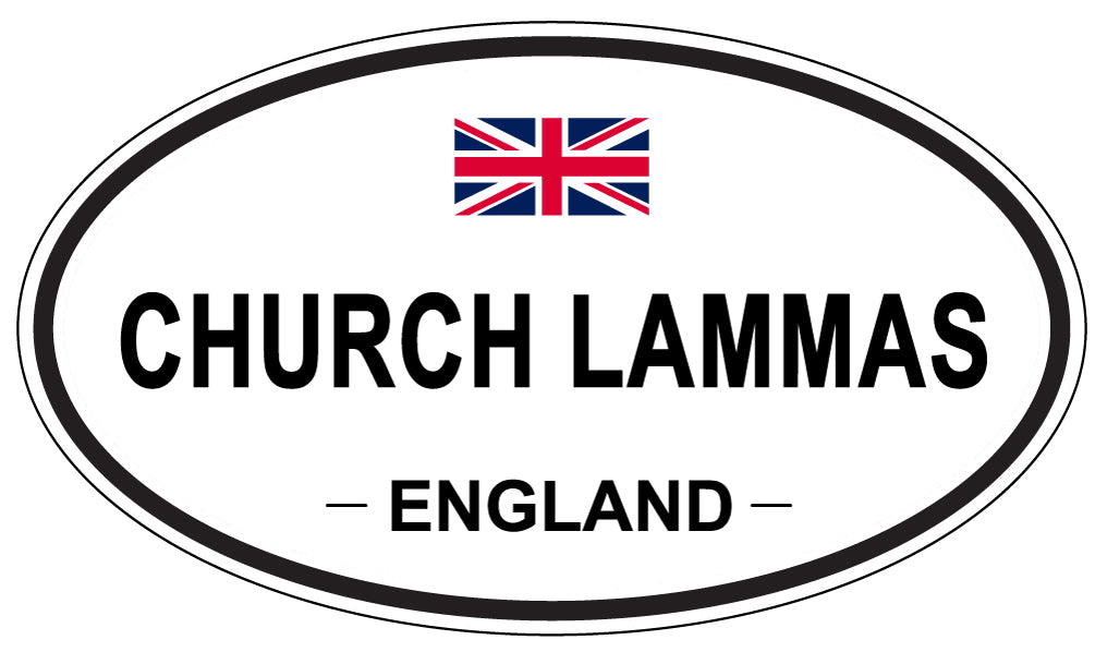 CHURCH LAMMAS, ENGLAND - Oval Sticker