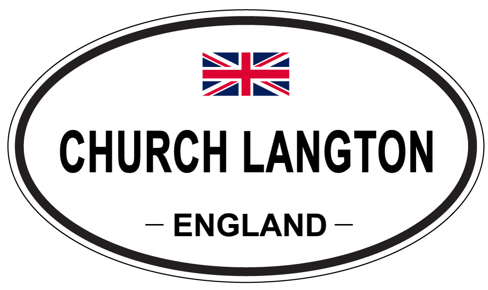 CHURCH LANGTON, ENGLAND - Oval Sticker