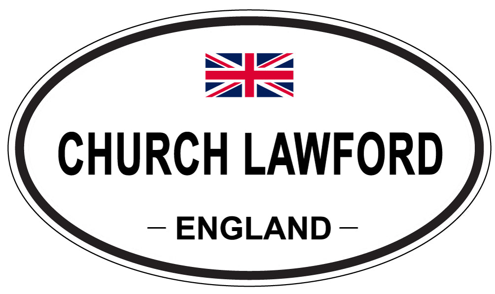 CHURCH LAWFORD, ENGLAND - Oval Sticker