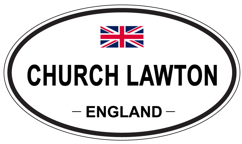 CHURCH LAWTON, ENGLAND - Oval Sticker