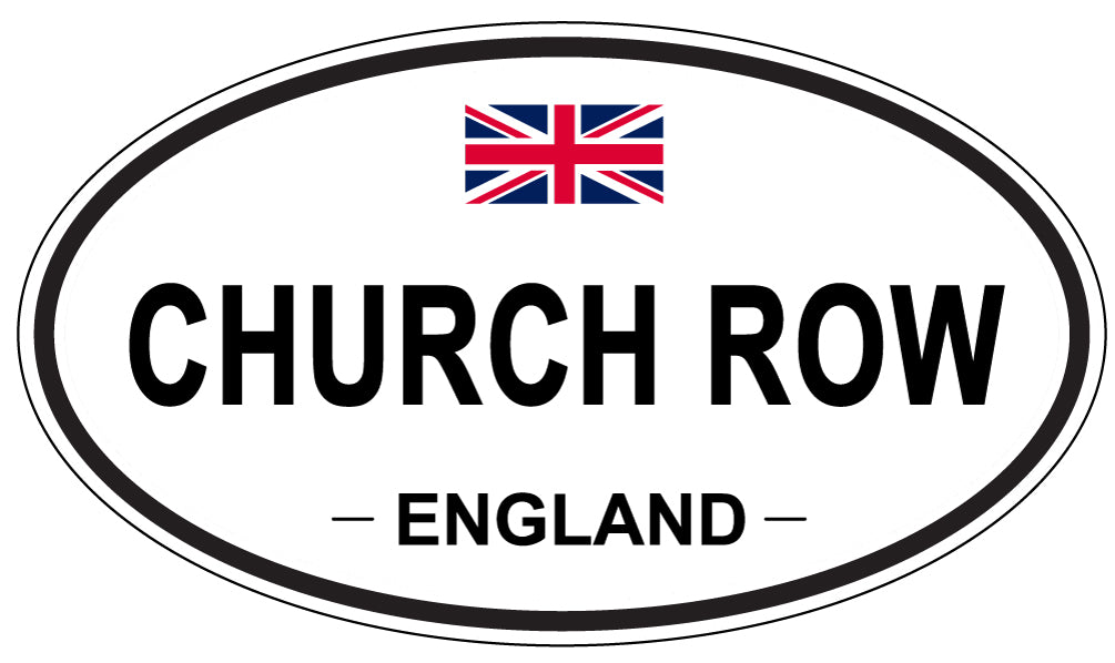 CHURCH ROW, ENGLAND - Oval Sticker