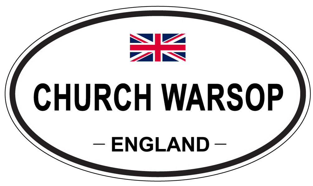 CHURCH WARSOP, ENGLAND - Oval Sticker
