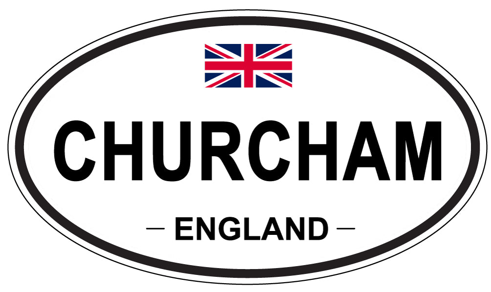 CHURCHAM, ENGLAND - Oval Sticker
