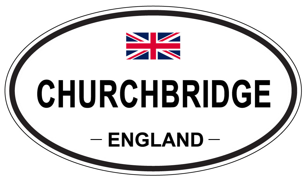 CHURCHBRIDGE, ENGLAND - Oval Sticker