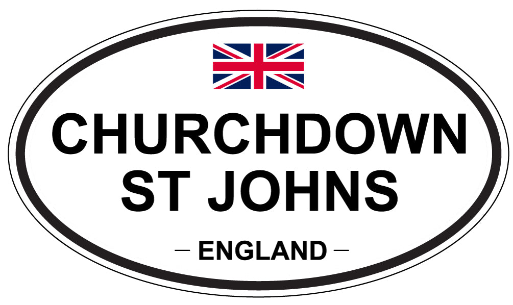 CHURCHDOWN ST JOHNS, ENGLAND - Oval Sticker