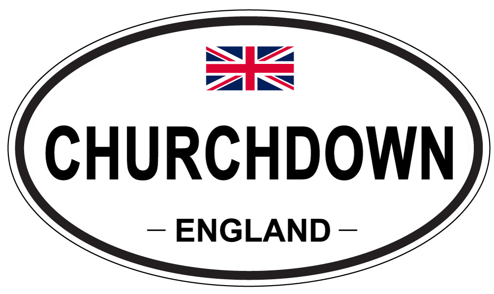 CHURCHDOWN, ENGLAND - Oval Sticker