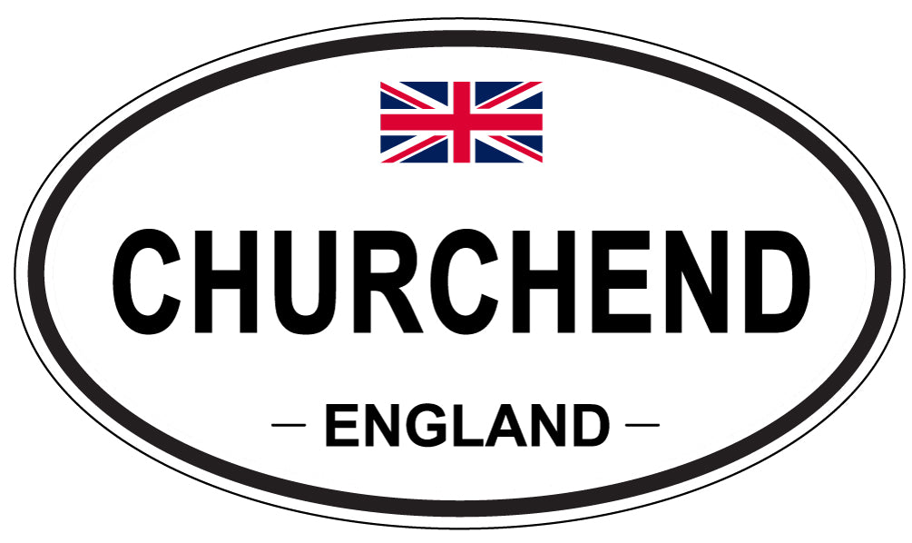 CHURCHEND, ENGLAND - Oval Sticker