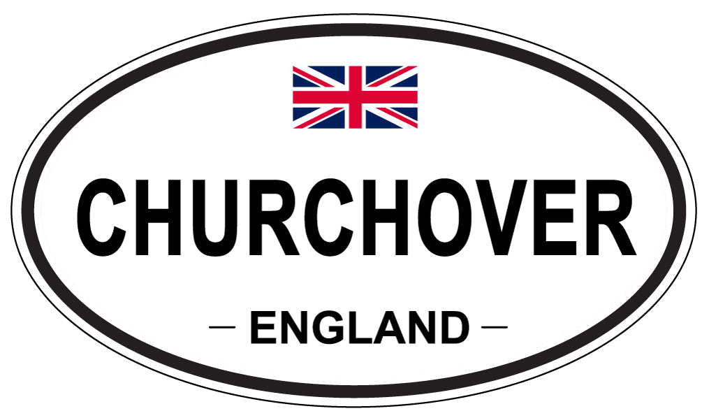 CHURCHOVER, ENGLAND - Oval Sticker