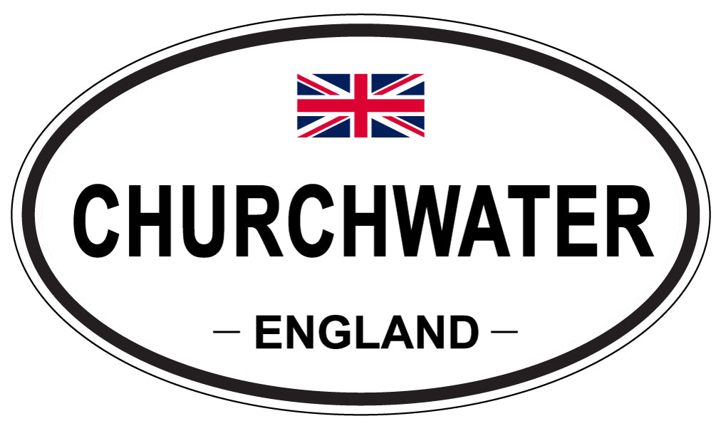 CHURCHWATER, ENGLAND - Oval Sticker