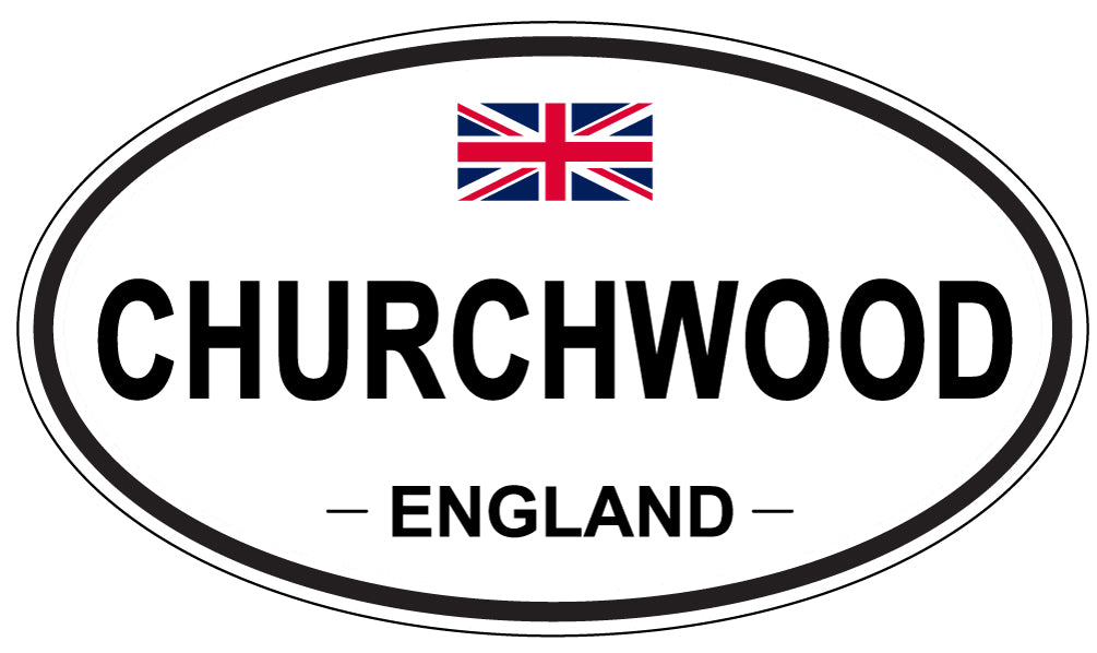 CHURCHWOOD, ENGLAND - Oval Sticker