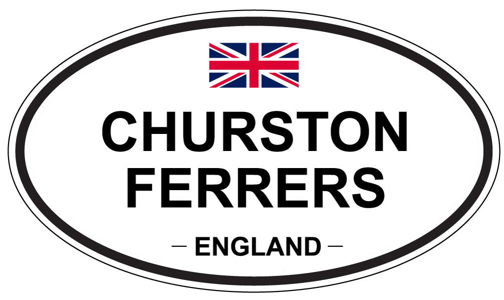 CHURSTON FERRERS, ENGLAND - Oval Sticker