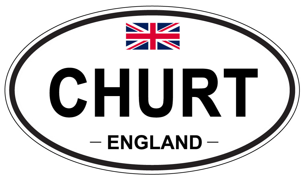 CHURT, ENGLAND - Oval Sticker