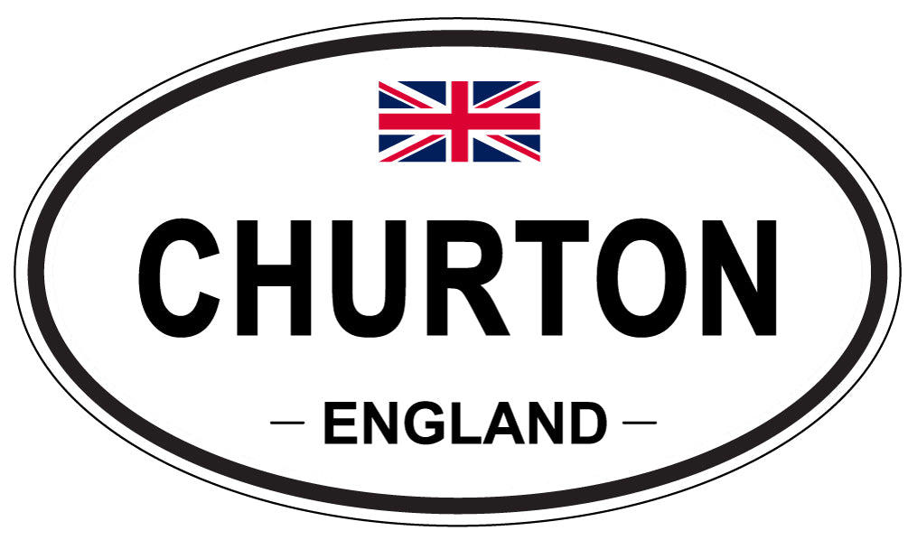 CHURTON, ENGLAND - Oval Sticker