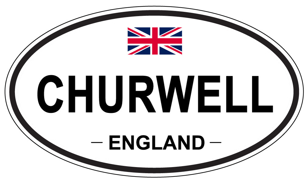 CHURWELL, ENGLAND - Oval Sticker
