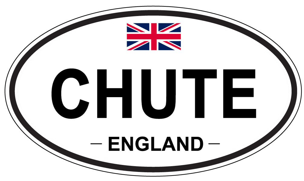 CHUTE, ENGLAND - Oval Sticker