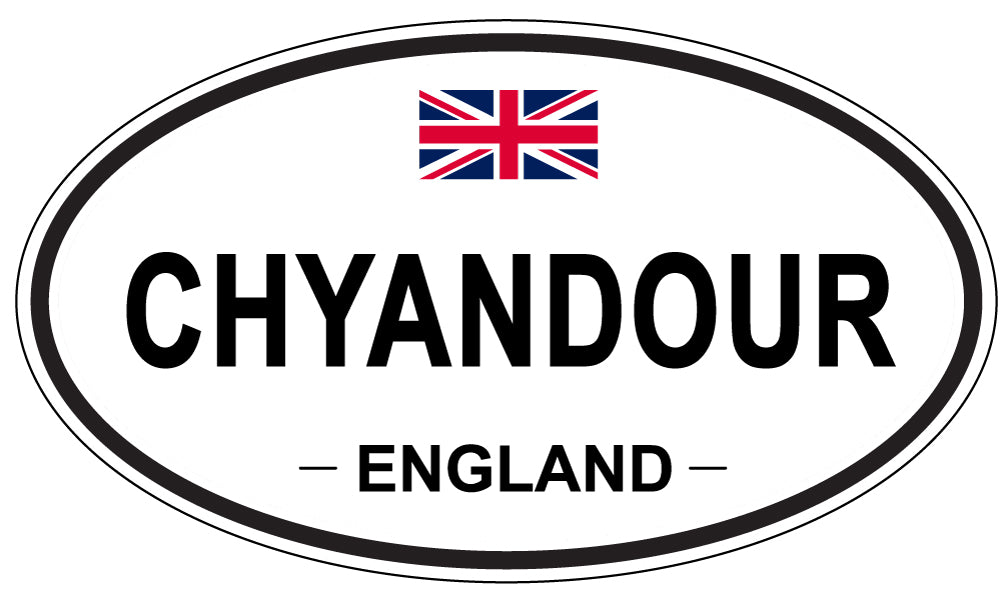 CHYANDOUR, ENGLAND - Oval Sticker