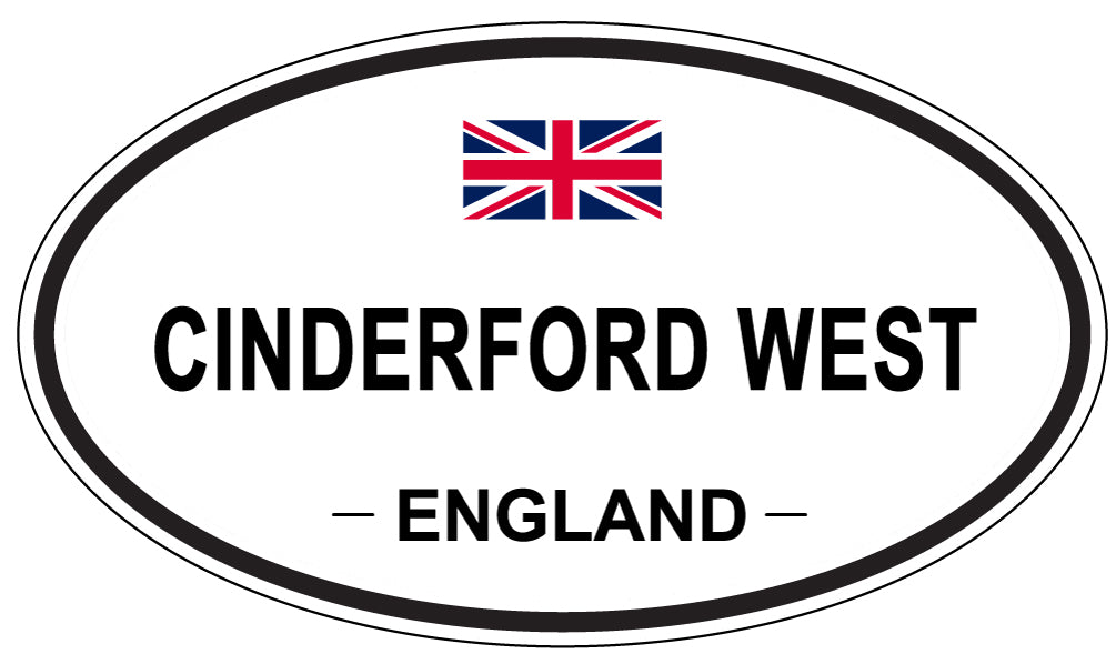 CINDERFORD WEST, ENGLAND - Oval Sticker